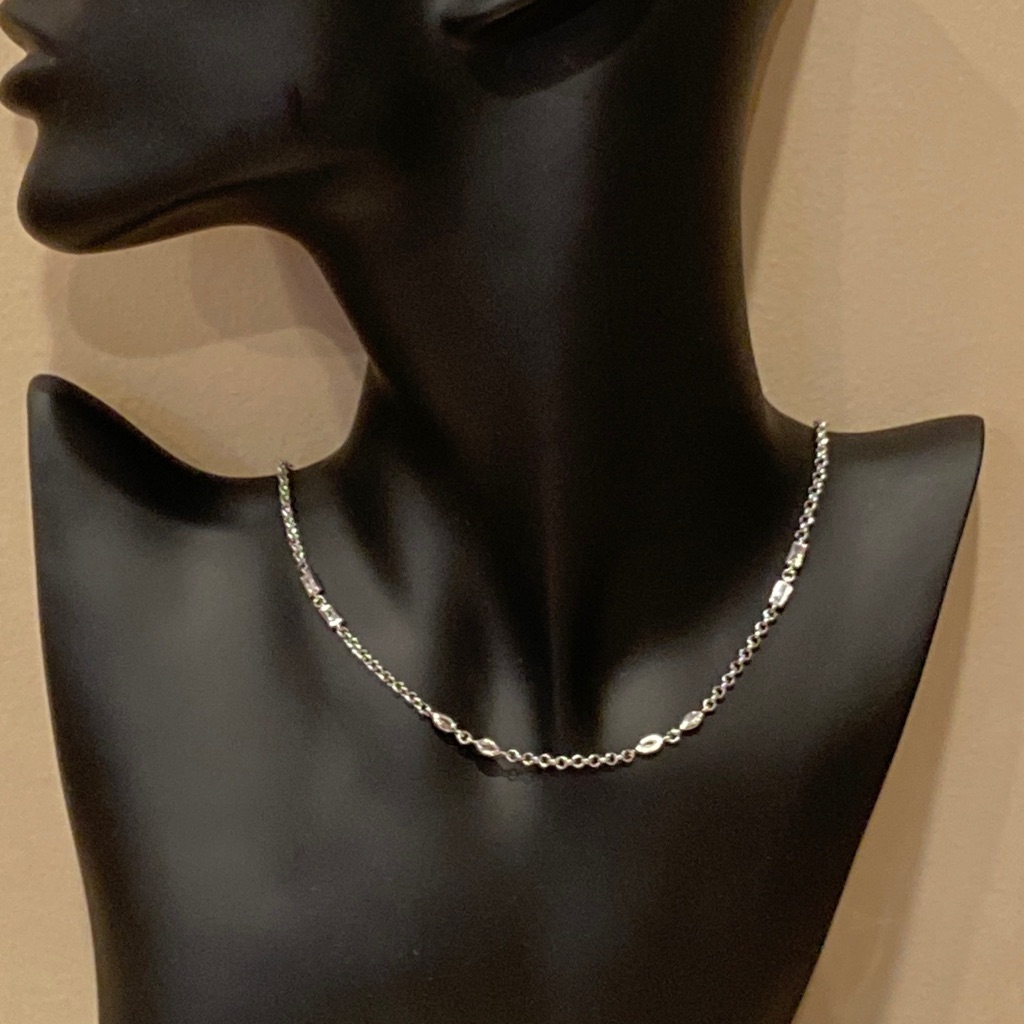 Sterling Forever Rhodium Plated Marceline Chain Necklace Silver Womens Jewelry 25$